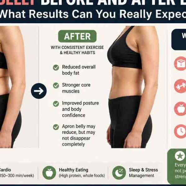 Apron Belly Before and After Exercise: What Results Can You Really Expect?