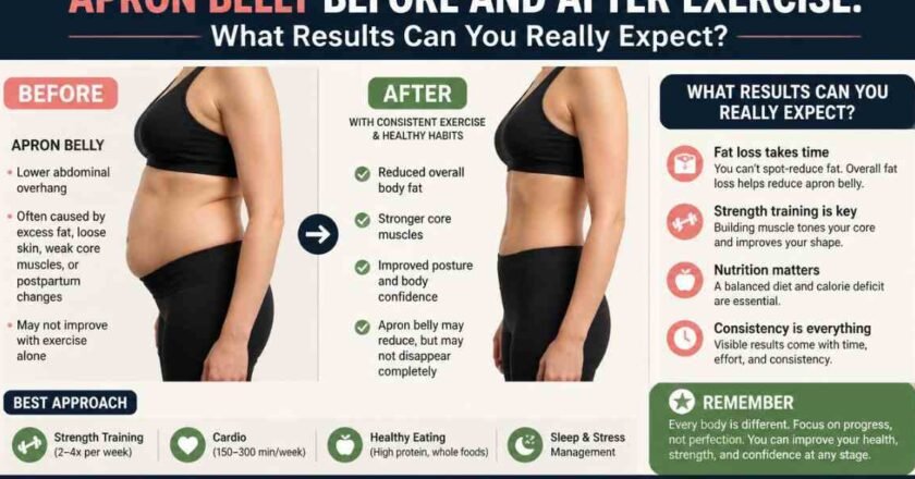 Apron Belly Before and After Exercise: What Results Can You Really Expect?