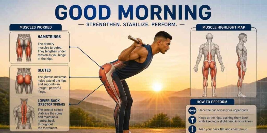muscles worked by good morning exercise