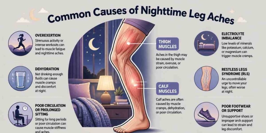 causes of leg aches at night